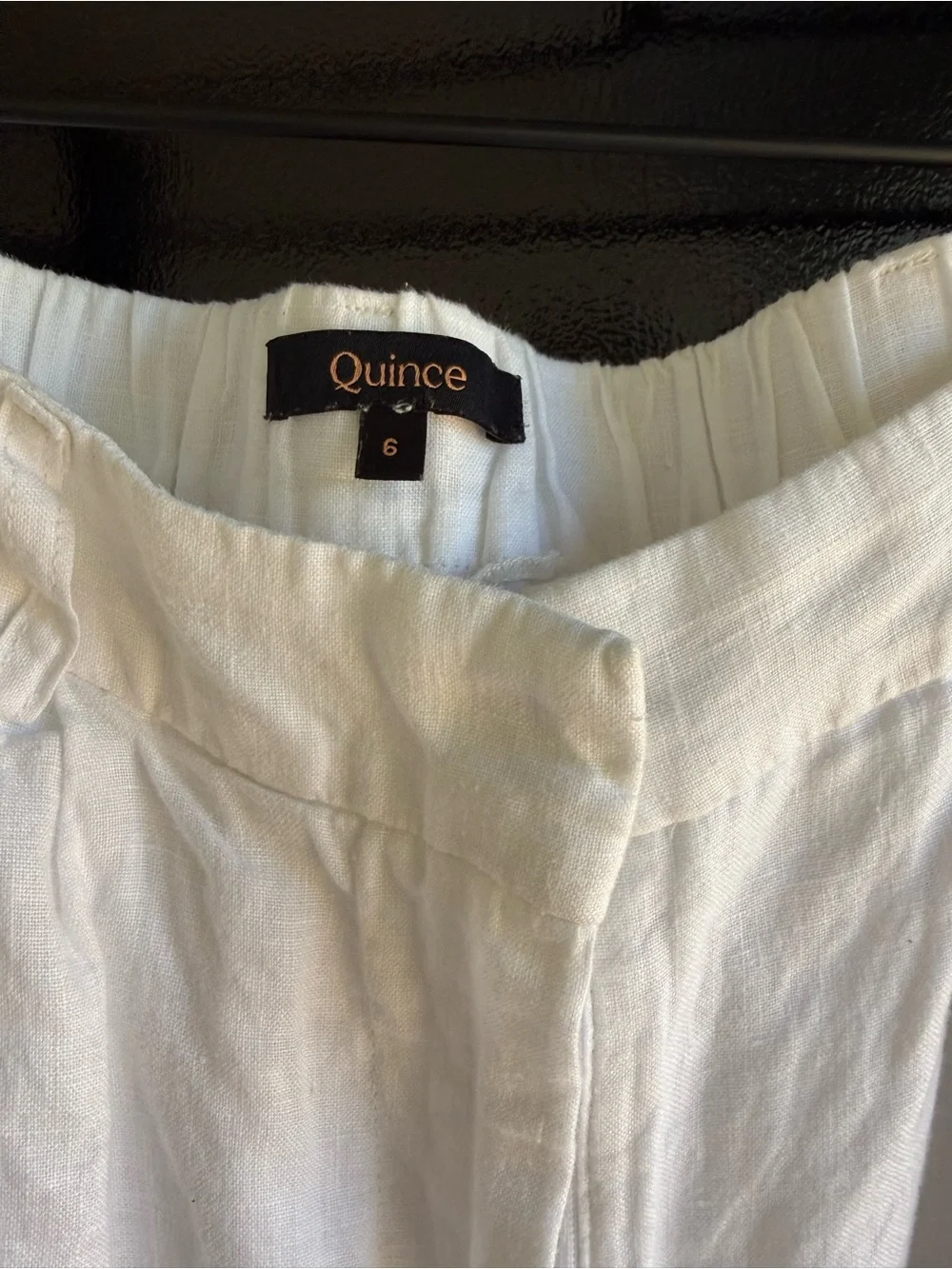 Quince White 100% European Linen Pleated Trousers (WORN ONCE)